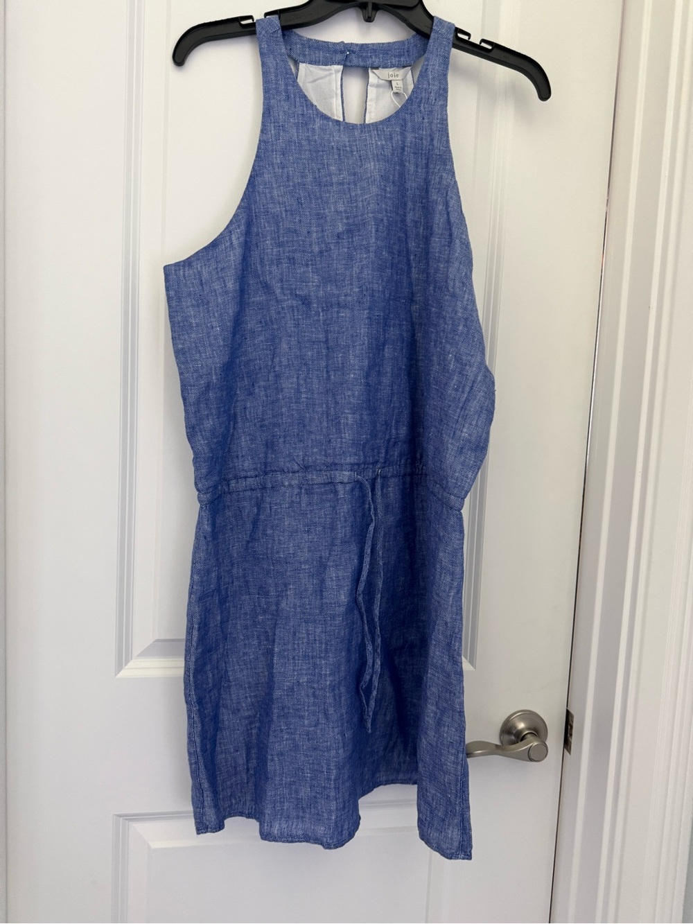 Joie Blue Sleeveless Linen Mini Dress